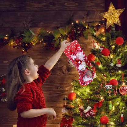 10 PCS Christmas Cat Toys Stockings for Indoor Cats Kitten Assortment Toys Interactive Wand with Bell Plush Santa Claus Snowman Fish Mouse Candy Balls with Catnip